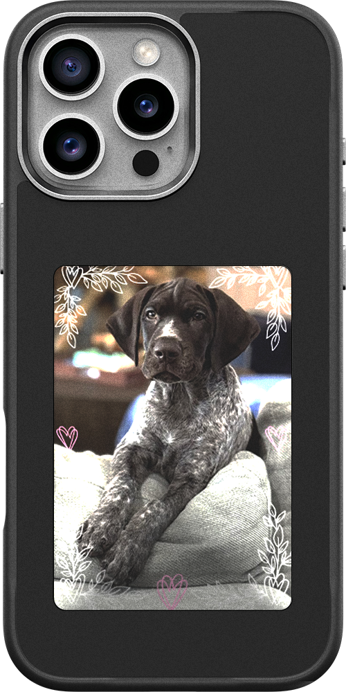 Mosaic E-ink phone case back view